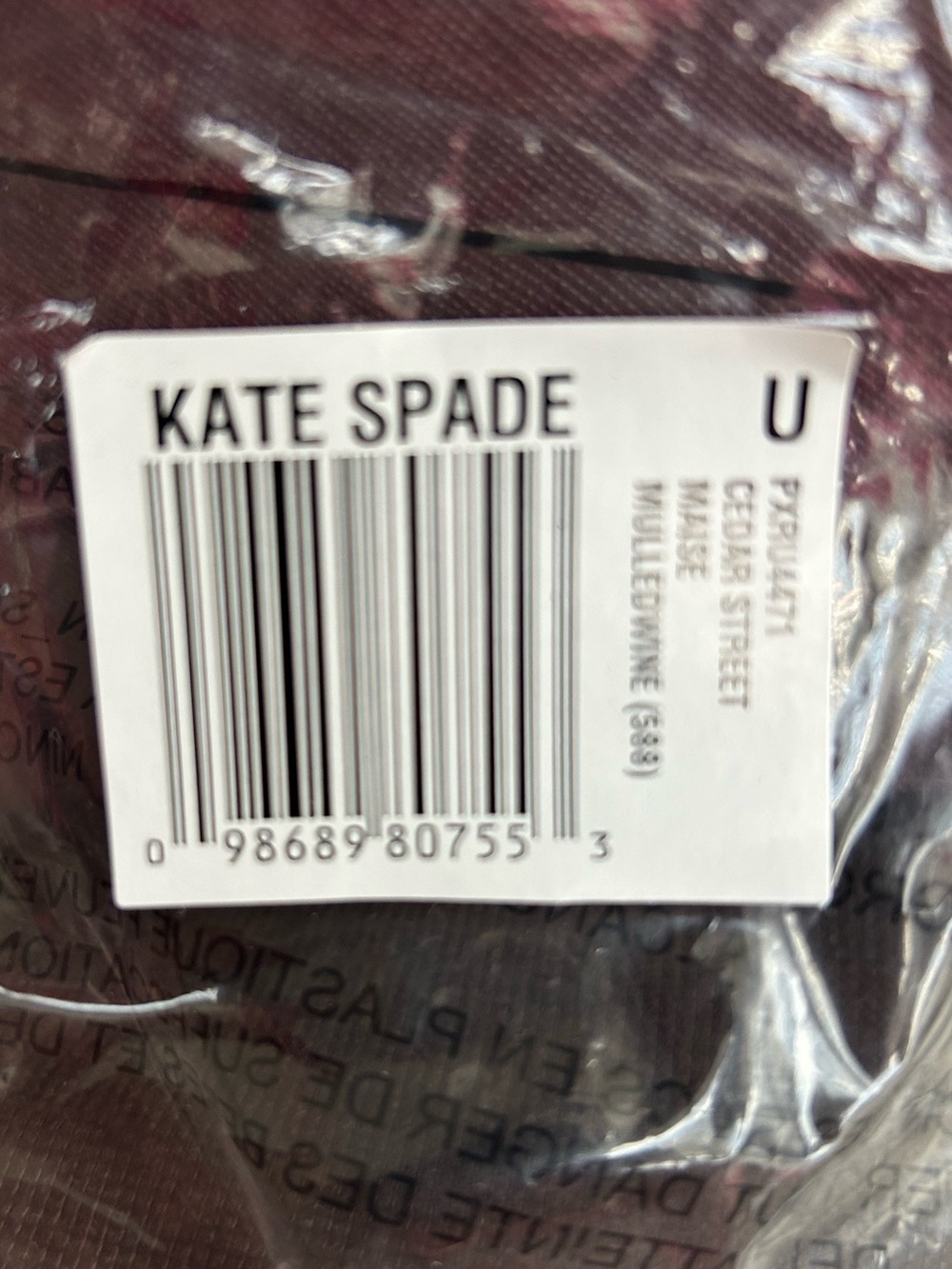 Kate Spade cedar Street Maise Mulledwine (588) Dome Satchel with Gold Hardware. - Picture 11 of 12